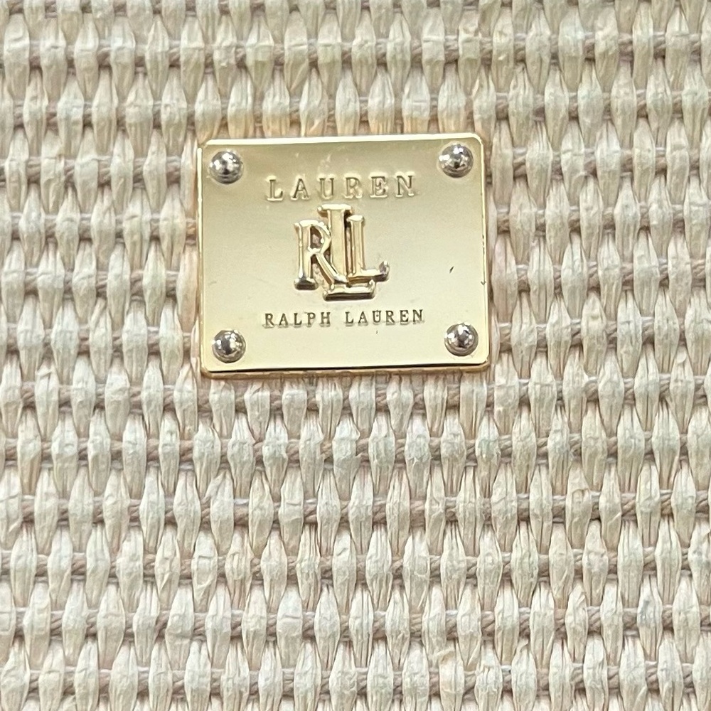 Ralph Lauren Percy Small Straw Crossbody Bag - Picture 13 of 13